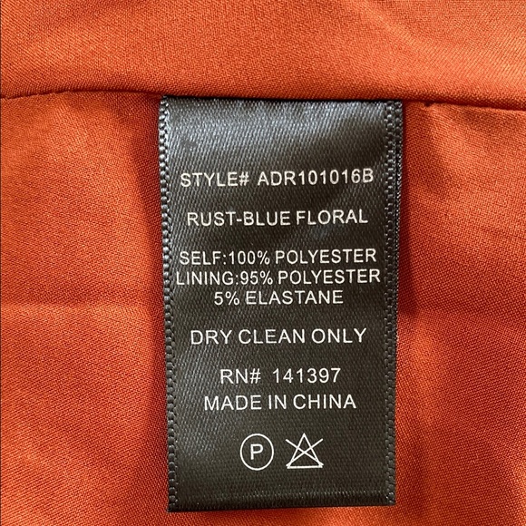 Floret Studios Floral Ruched Long Sleeve Dress Size L - Picture 10 of 10